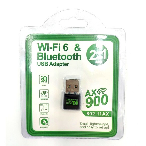 Wifi 6 AX900M 802.11AX + Bluetooth  Mini USB Dongle  Dual Band for PC Win 10/11 - Picture 1 of 2